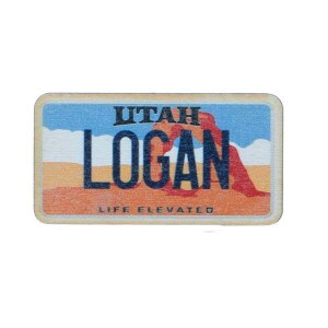 Logan Utah License Plate Pin